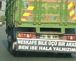 Kamyon Arkasına Mani Yazmanın Cezası 72 Lira