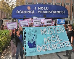 Üniversitede Yemek Zammı Protesto Edildi