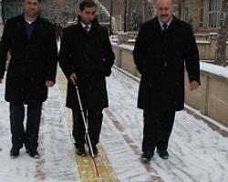 Bayburt'un Kaldırımları Görme Engelliler İçin Düzenlendi