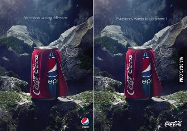 3. Pepsi ve Coca Cola’nın geçtiğimiz Hallowen atışması.
