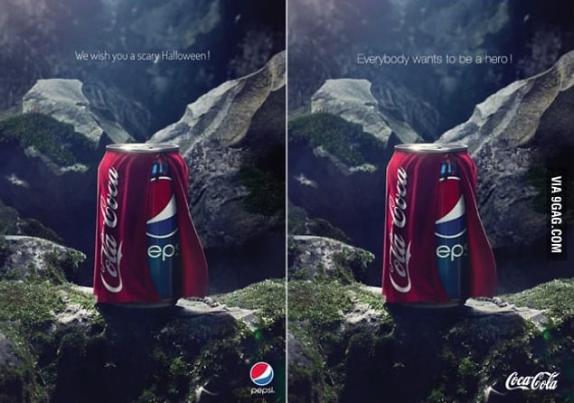 3. Pepsi ve Coca Cola’nın geçtiğimiz Hallowen atışması.