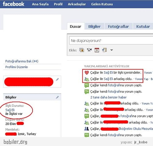 4. İlişki durumu güncellemesi yapma özelliği.