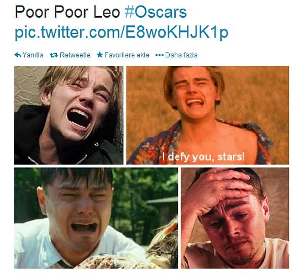 Ne çektin be Leo...