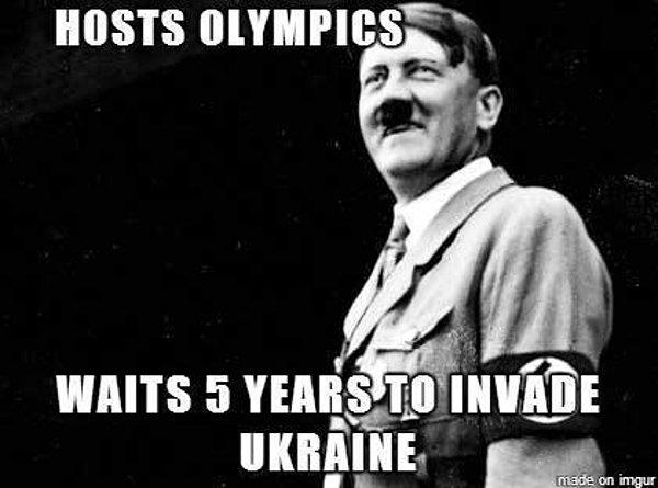 Olimpiyatlara ev sahipliği yap. 5 yıl bekle Ukraynayı işgal etmek için.