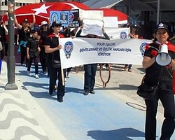 Polis Eşleri Özlük Hakları İçin Yürüdü