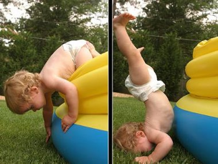 20 Gif ile Şapşirik Çocuk Düşüşleri