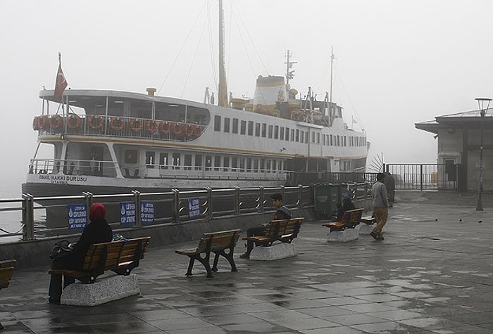 İstanbul'da Deniz Ulaşımına Sis Engeli