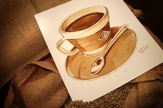 Kahveyle Yapılan Sanatın 15 Güzel Örneği