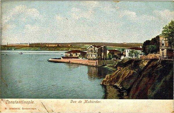 Kadıköy, Mühürdar, arka planda Selimiye. 1900 ler.