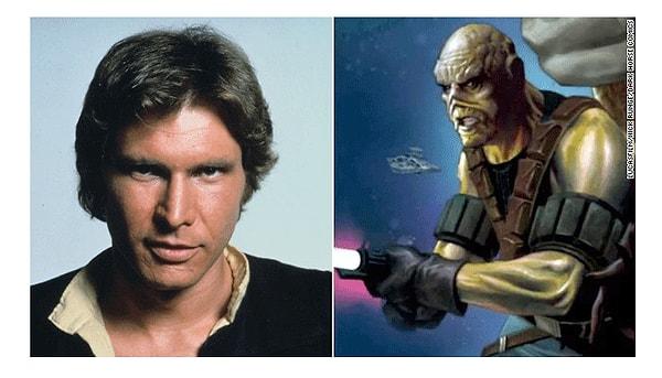 11. Han Solo aslında yeşil derili ve solungaçlı bir tip olacaktı.