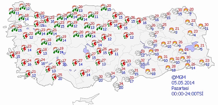 Kuvvetli Yağışlara Dikkat!