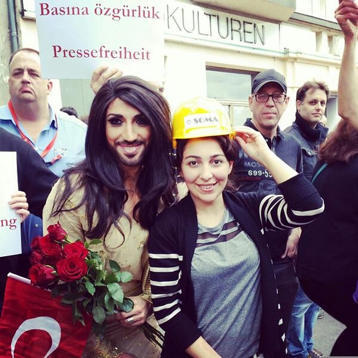 Conchita Wurst de Erdoğan'ı Protesto Mitinginde