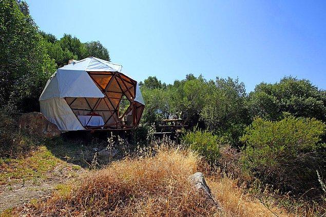 Geodesic Dome, Tarifa, İspanya.