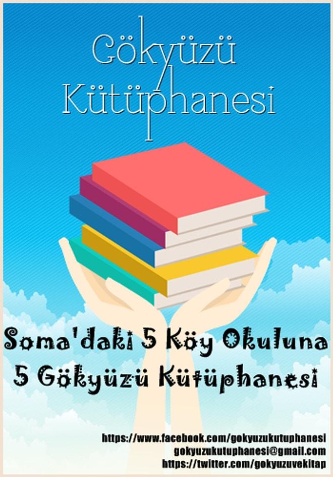 5 Soma Köy Okuluna 5 Gökyüzü Kütüphanesi