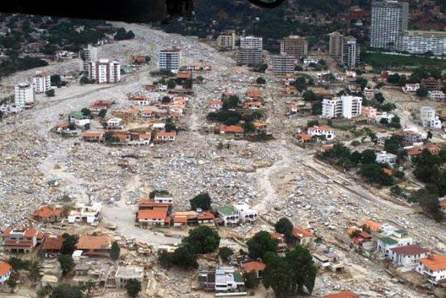 5. 1999 Venezuela: Vargas felaketinde 20.000'den fazla kişi öldü
