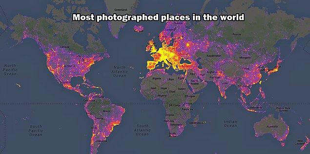 4-Dünyada En Çok Fotoğraflanan Yerlerin Haritası