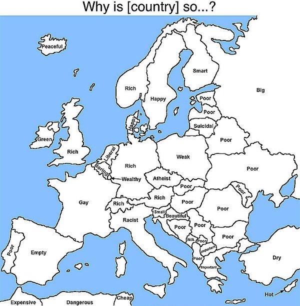 8- Google'ın Otomotik Olarak Tamamladığı; "Bu ülke neden bu kadar ......?" sorusunun Cevaplarının Haritası