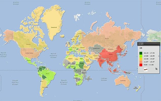 21- Ülkelerin Penis Boyu Ortalaması