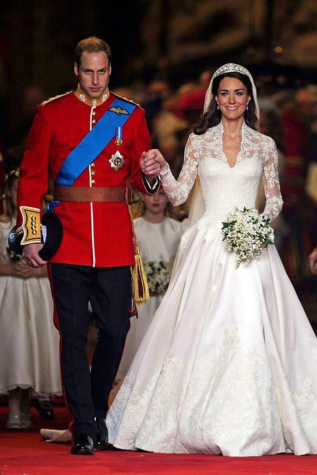 3. Kraliyet ailesinden devam edelim, Kate Middleton'un gelinliği
