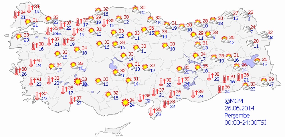 Meteoroloji'den 'Yüksek Sıcaklık' Uyarısı