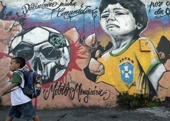 Brezilya'da Dünya Kupası: Duvarlarda İsyanın 13 Fotoğrafı