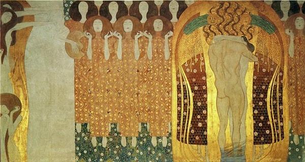 4. Beethoven Frieze (Beethoven Frizi) - Gustav Klimt (1902)