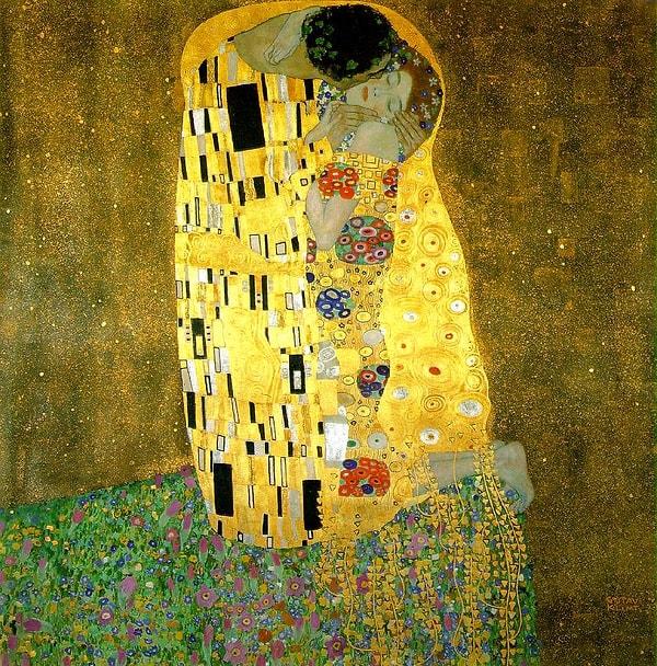 7. The Kiss (Öpücük) - Gustav Klimt (1908)