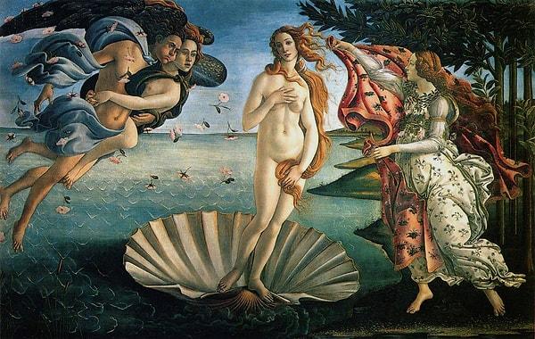 18. Nascita di Venere (Venüs'ün Doğuşu) - Sandro Botticelli (1485)