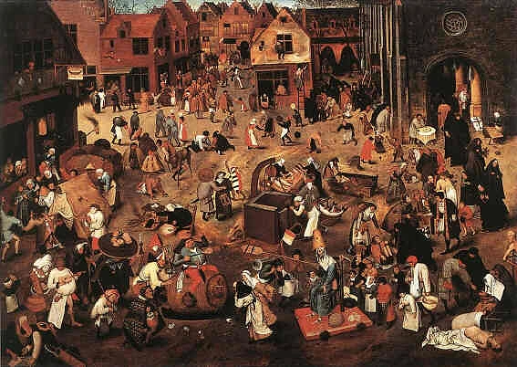 Bruegel - The Battle Between Carnival and Lent (1559) - Kunsthistorisches Museum, Viyana