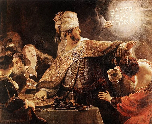 Rembrandt - Belshazzar's Feast (1635) - National Gallery, Londra