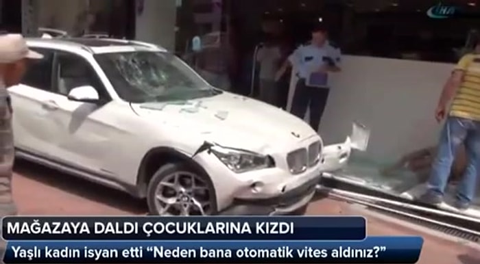 73 Yaşında BMW X1 Kullanan Teyze Mağazaya Daldı