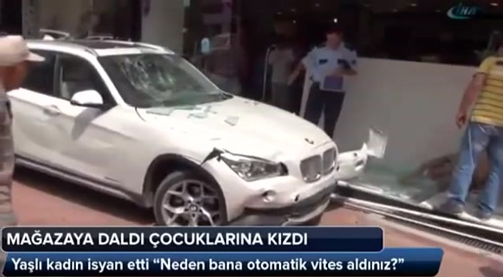 73 Yaşında BMW X1 Kullanan Teyze Mağazaya Daldı