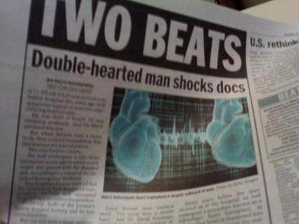 14. İki kalpli bir adam bulundu ve ne tesadüf ki doktor'un da iki kalbi var: