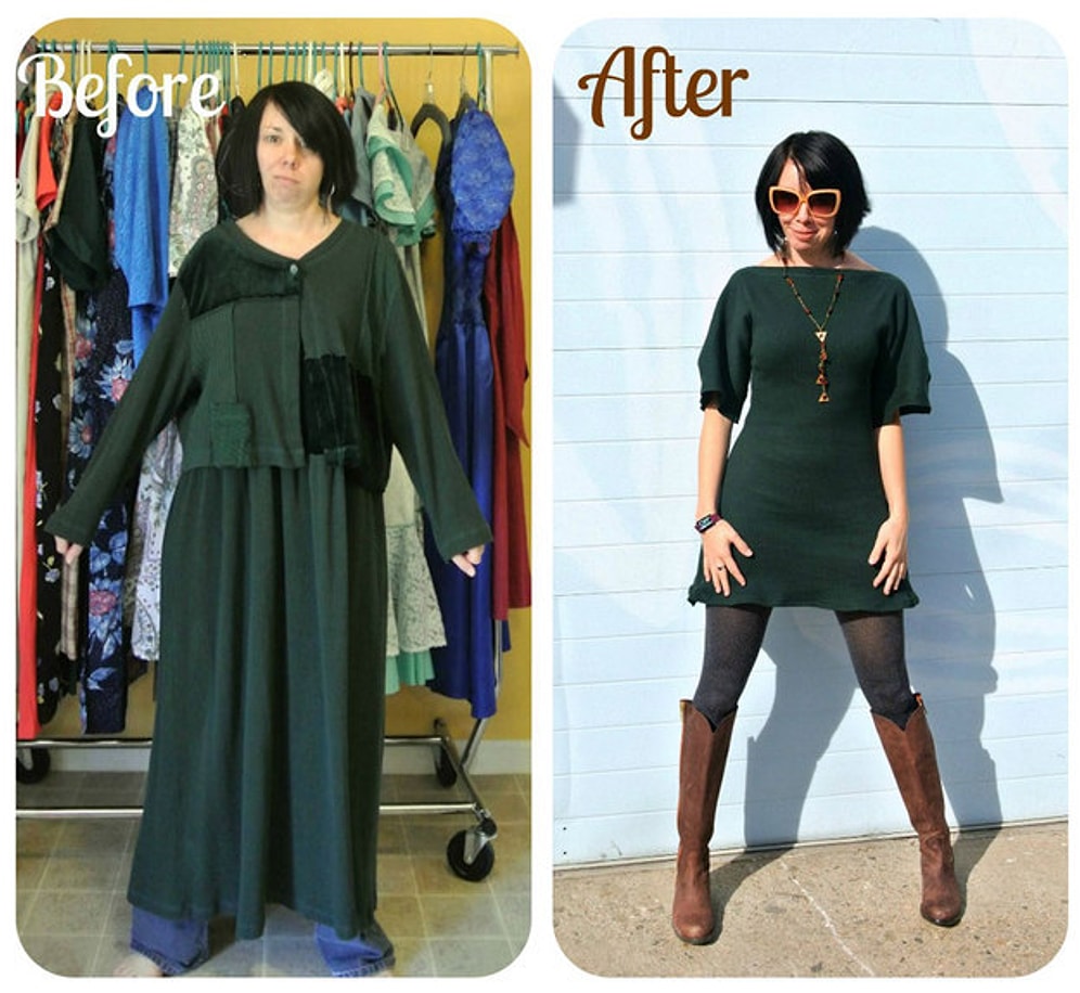 Eski Kıyafetlerden Yaratılmış 15 Harika Elbise