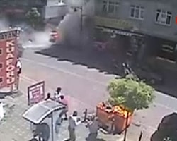 İşte Zeytinburnu'ndaki Patlama Anı