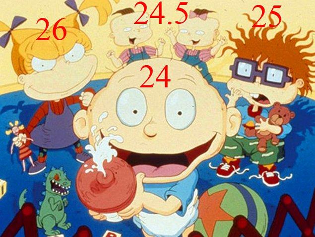 7. Rugrats karakterlerinin yaşları.