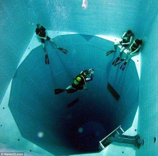 13. Brüksel'de bulunan ''Nemo 33'' isimli dalış havuzu 33 metre derinliğinde ve içerisinde tam 2.500.000 litre su bulunuyor.
