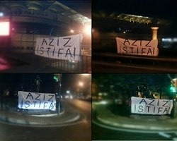 F.Bahçe'de Pankartlı 'İstifa' Tepkisi...