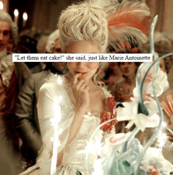 XVI. Louis'nin taç giyme töreni, Paris'teki ekmek kıtlığının doruğa ulaştığı esnada, Reims'de gerçekleşti. Bu dönemde söylenmiş olan, "Ekmek bulamıyorlarsa pasta yesinler!" ("Qu'ils mangent de la brioche.") sözü, ya Marie Antoinette'i kötülemek ya da sözü popüler yapmak amacıyla, Marie Antoinette'e mâl edilmiştir.
