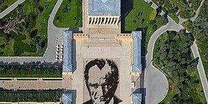 Anıtkabir'de Dev Atatürk Portresi Oluşturuldu