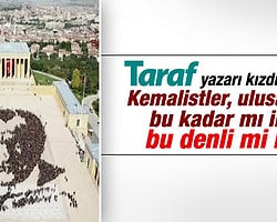Taraf yazarı Hadi Uluengin, 6 bin kişinin Anıtkabir'de Atatürk portresi deneyerek Guinnes Rekorlar Kitabı'na girmesi üzerine bir yazı kaleme aldı
