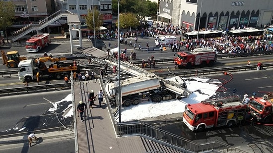 Avcılar’da Tanker Üst Geçide Çarptı: 1 Ölü, 4 Yaralı