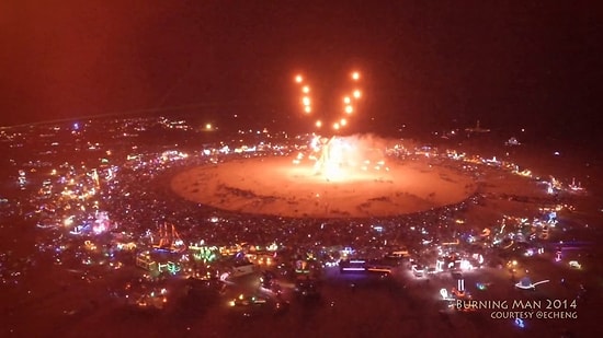 Burning Man 2014 Festivali'nin Nefes Kesen Drone Görüntüleri!