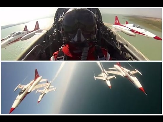 Türk Yıldızları'nın Kokpitten Çekilen Uçuş Görüntüleri