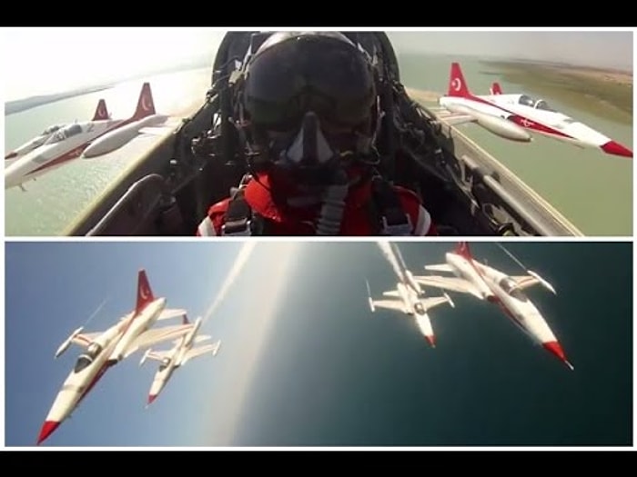 Türk Yıldızları'nın Kokpitten Çekilen Uçuş Görüntüleri