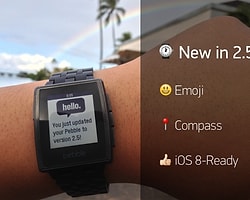 Pebble Güncellendi, Emoji, IOS 8 Ve Pusulu Desteği Geldi