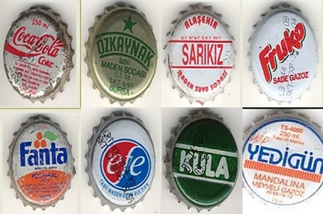 Gazoz kapakları..