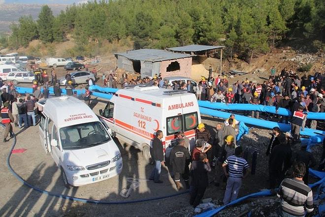 Karaman'daki maden ocağında su kaynağı patladı