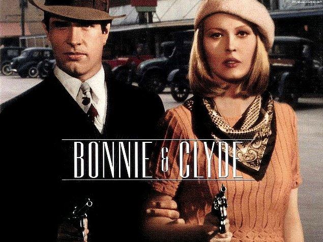 8. Bonnie ve Clyde filminden Clyde Barrow ve Bonnie Parker