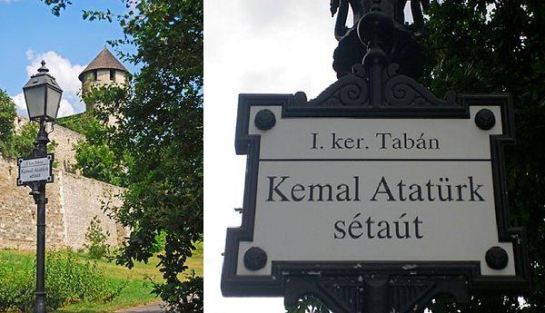 Macaristan'daki bu Atatürk isimleri Naphegy Meydanı'nda yer alıyor.